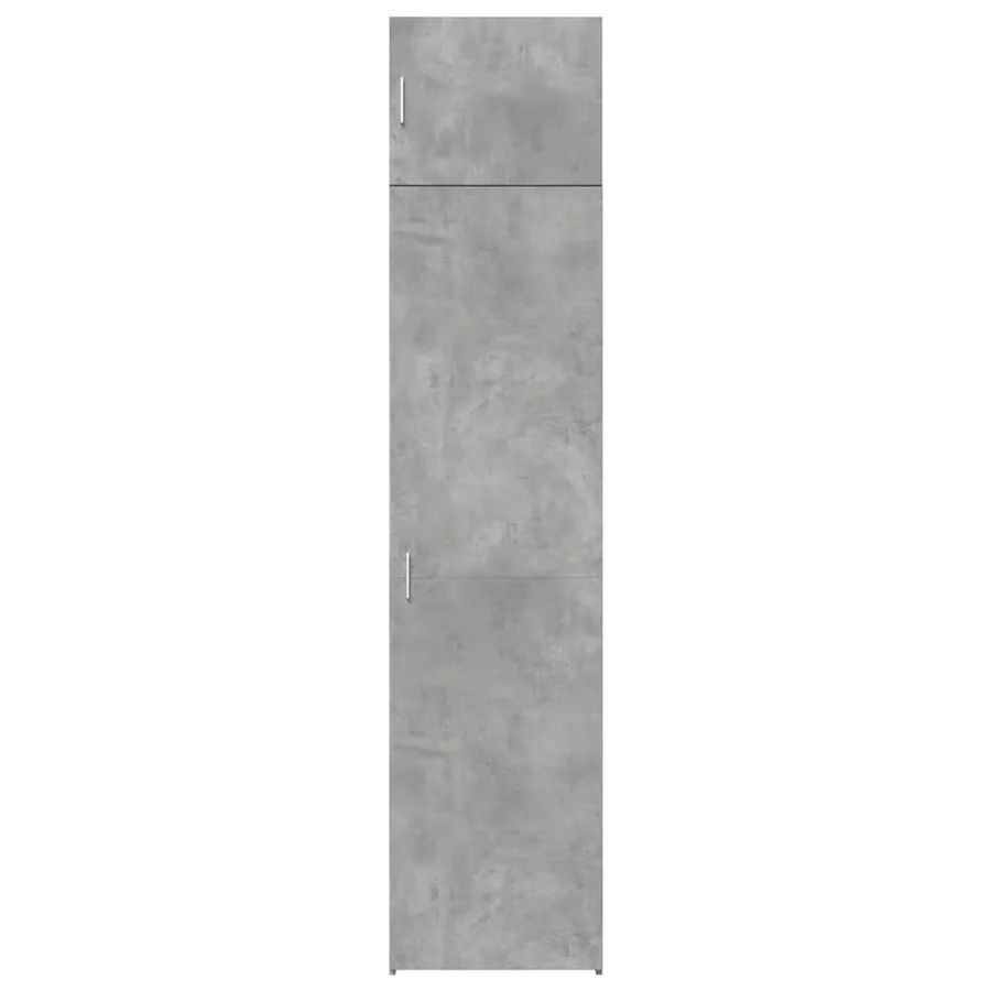 Armoire de rangement mince gris béton 50x42,5x225 cm - 4