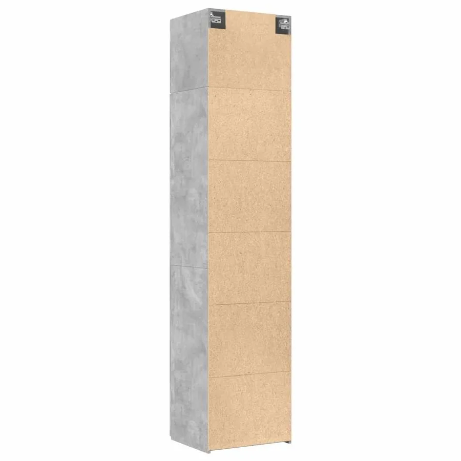 Armoire de rangement mince gris béton 50x42,5x225 cm - 8