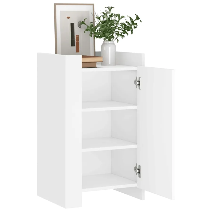 Buffet blanc 45x35x75 cm bois d'ingénierie - 3