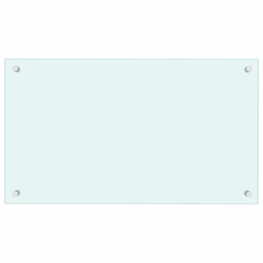 Dosserets de cuisine 2 pcs blanc 70x40 cm verre trempé - 4