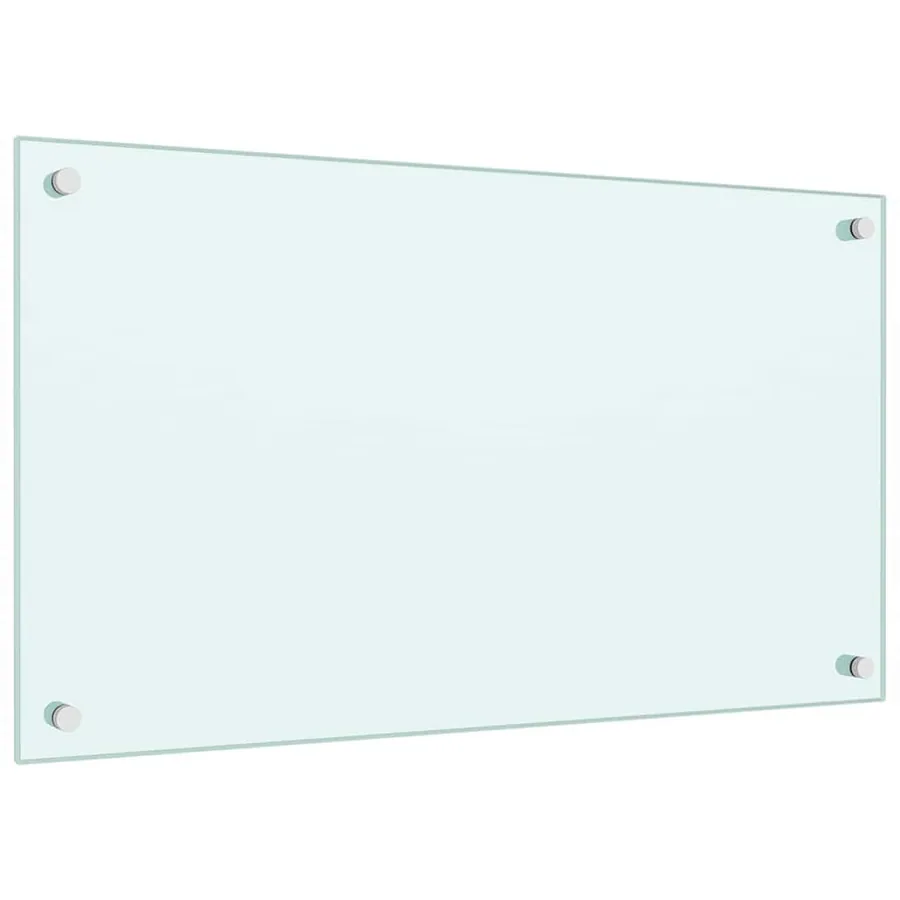 Dosserets de cuisine 2 pcs blanc 70x40 cm verre trempé - 5