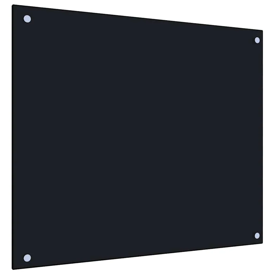 Dosserets de cuisine 2 pcs noir 70x60 cm verre trempé - 5