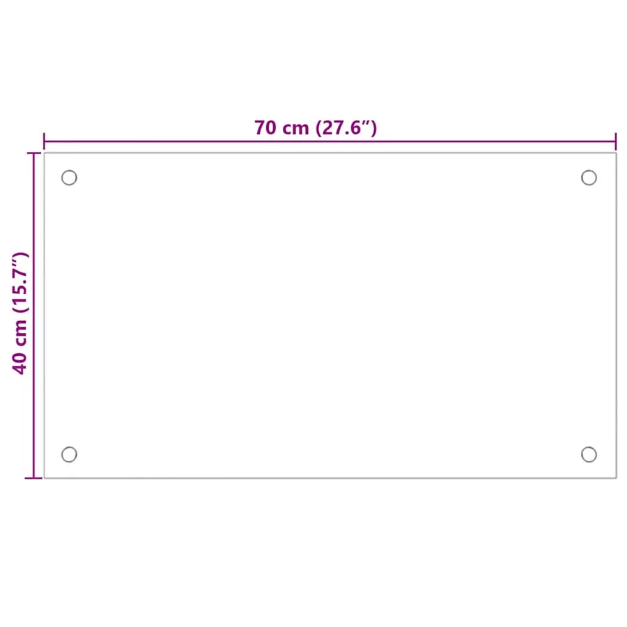 Dosserets de cuisine 2 pcs noir 70x40 cm verre trempé - 10
