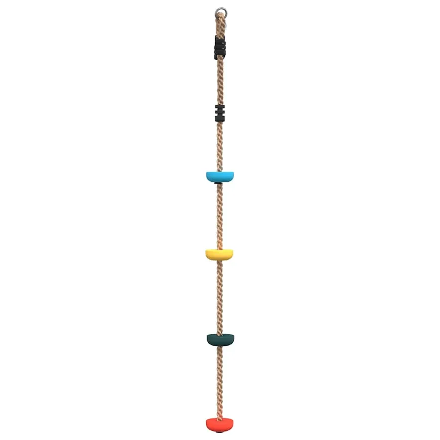 Balançoire à câble à disque d'enfants et 4 marches multicolore - 5