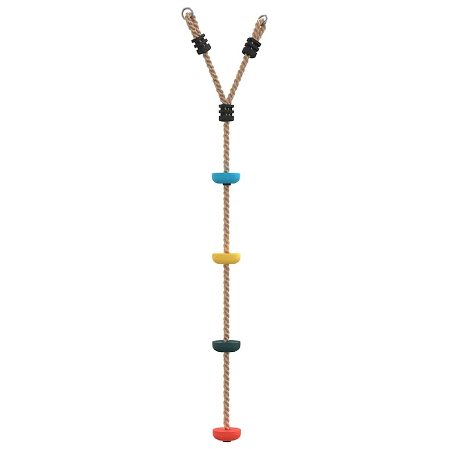 Balançoire à câble à disque d'enfants et 4 marches multicolore - 6