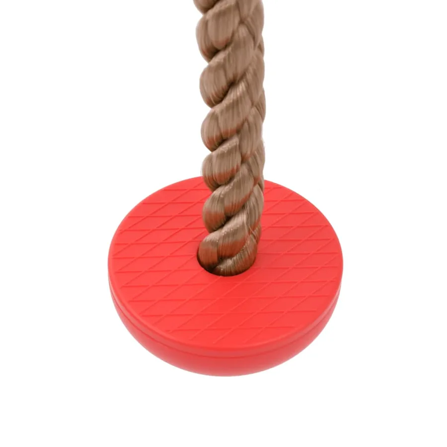 Balançoire à câble à disque d'enfants et 4 marches multicolore - 7