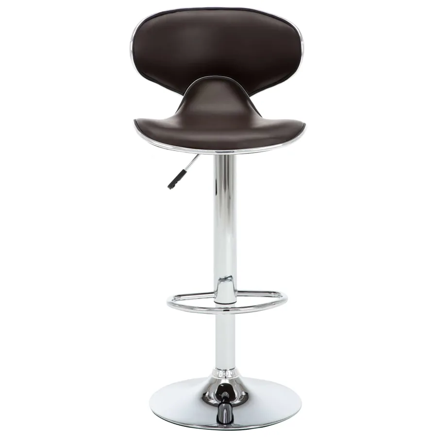 Tabourets de bar 2 pcs marron similicuir - 4