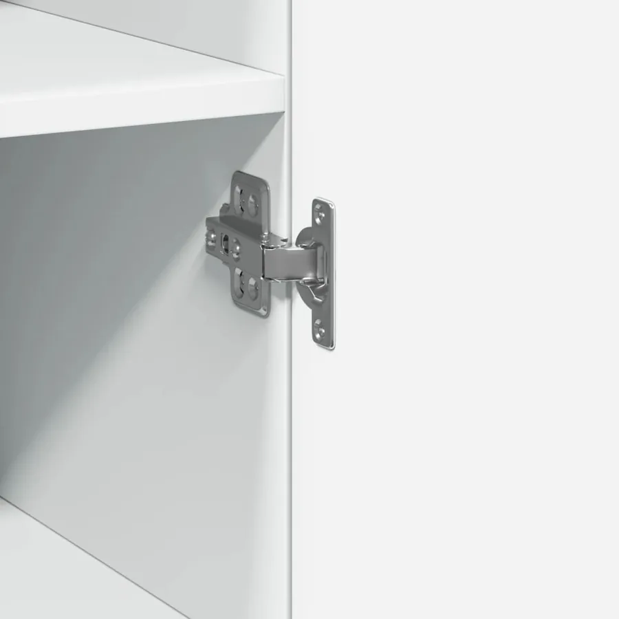Buffet haut blanc 30x42,5x185 cm bois d'ingénierie - 6