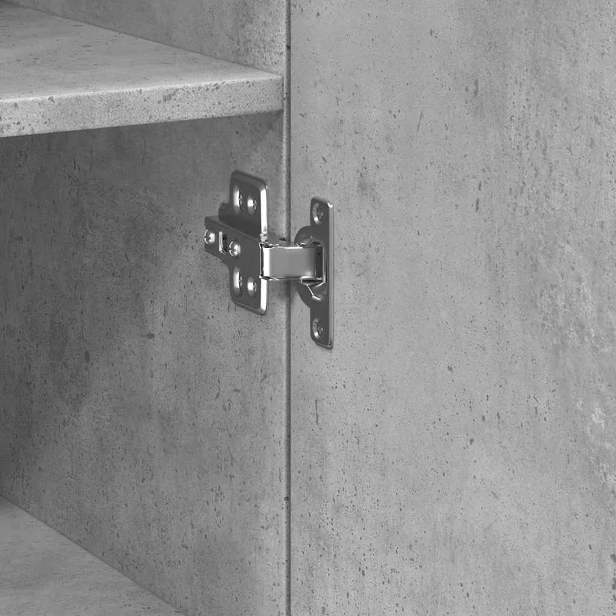 Armoire de rangement mince gris béton 30x42,5x225 cm - 11