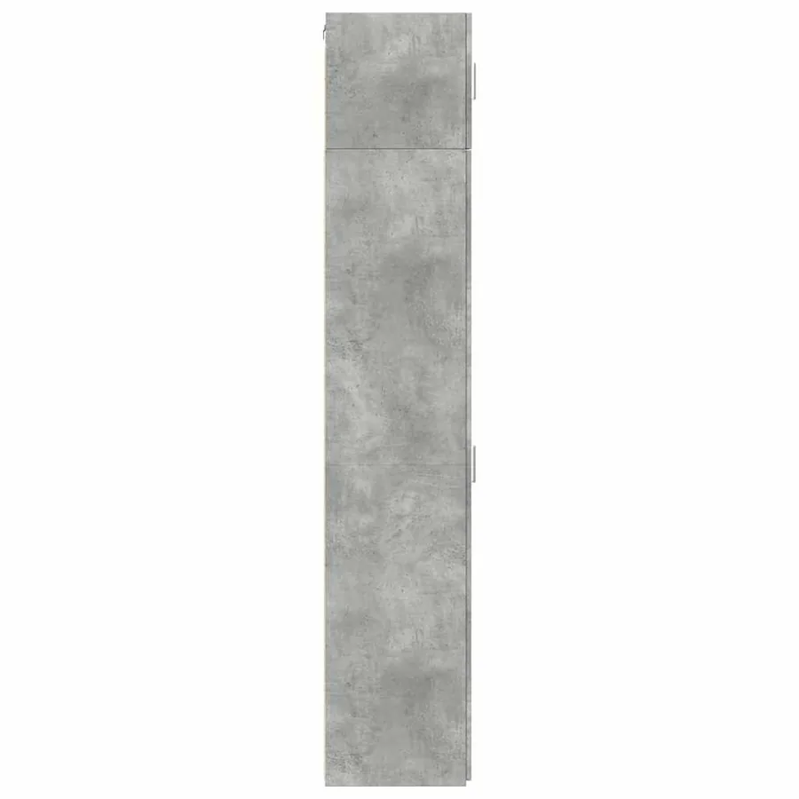 Armoire de rangement mince gris béton 30x42,5x225 cm - 7