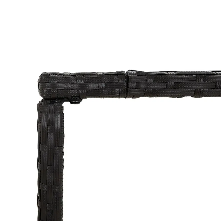 Ensemble de bar de jardin 7 pcs avec coussins noir poly rotin - 7