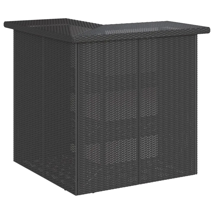 Ensemble de bar de jardin 5 pcs avec coussins noir poly rotin - 5