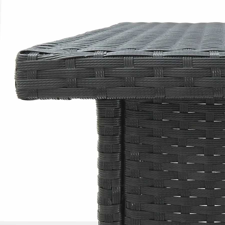 Ensemble de bar de jardin 5 pcs avec coussins noir poly rotin - 8
