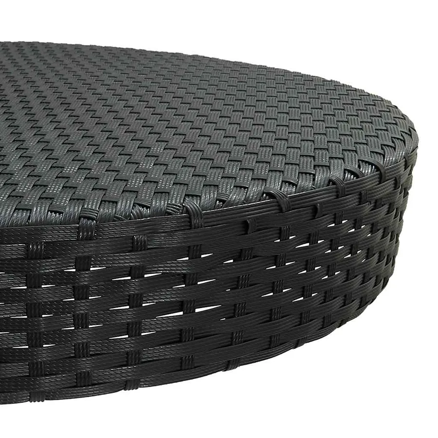 Ensemble de bar de jardin 5 pcs avec coussins noir poly rotin - 7