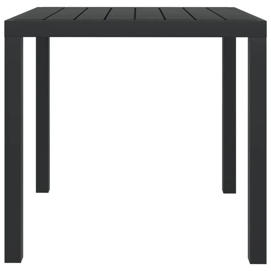 Ensemble à dîner de jardin avec coussins 3 pcs poly rotin noir - 11