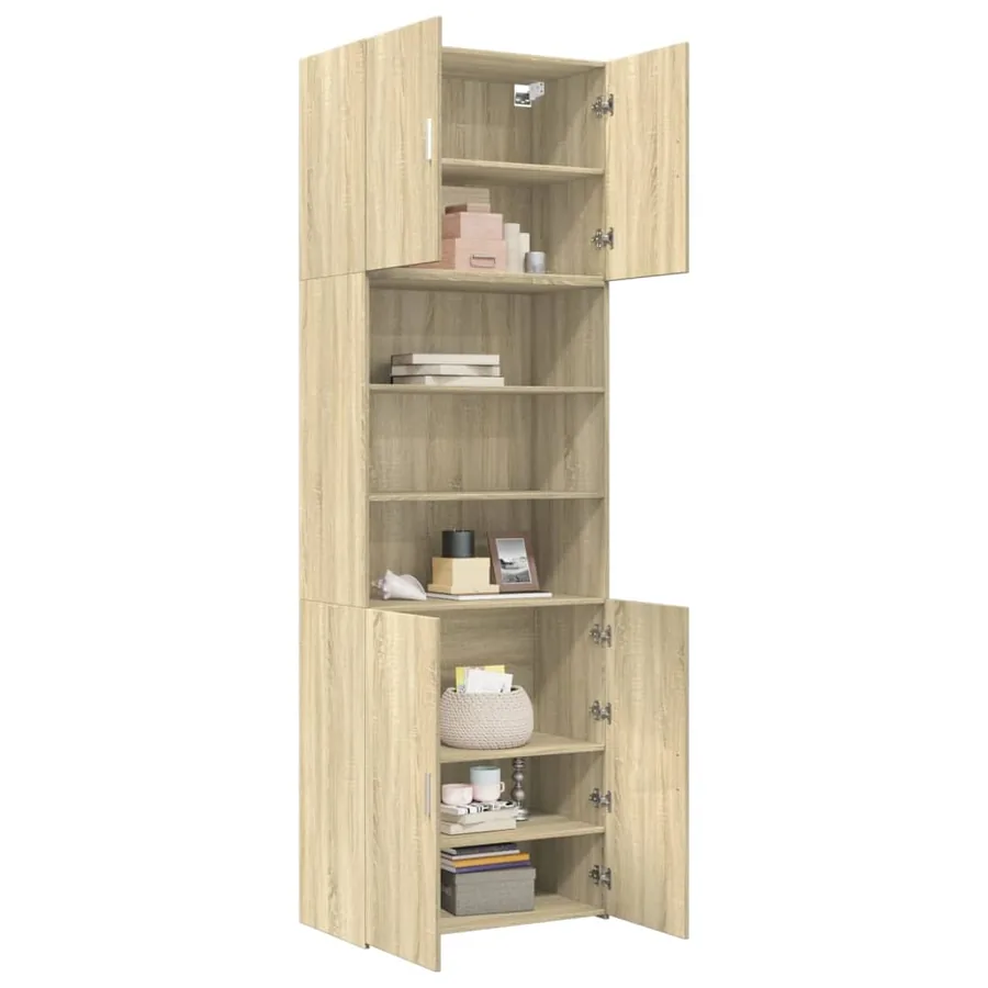 Buffet haut chêne sonoma 80x42,5x249 cm bois d'ingénierie - 3