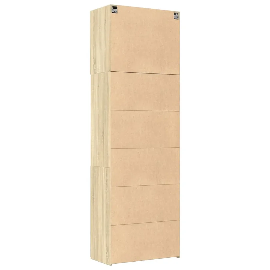 Buffet haut chêne sonoma 80x42,5x249 cm bois d'ingénierie - 8