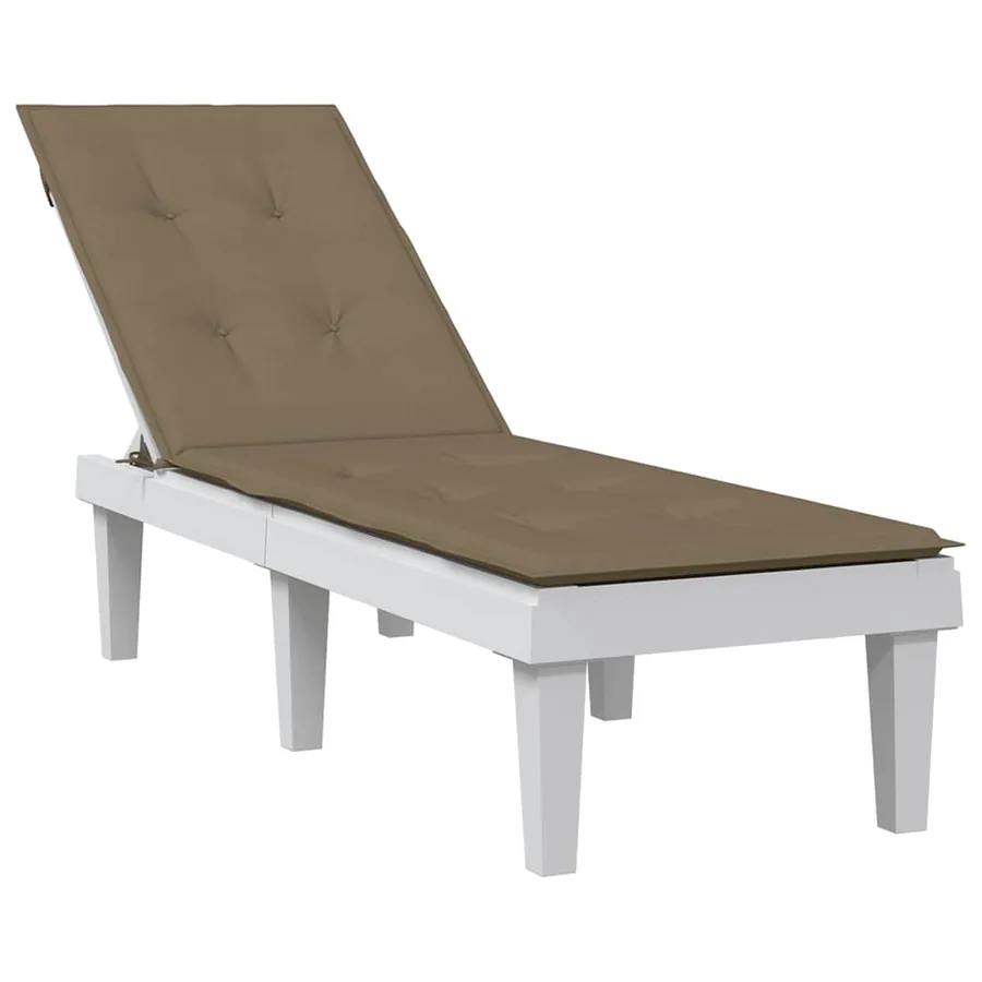 Coussin de chaise longue taupe mélangé (75+105) x 50 x 4 cm tissu