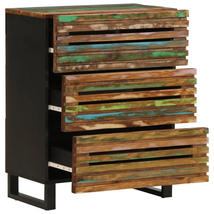 Buffet 60x34x75 cm bois d'acacia massif - 5