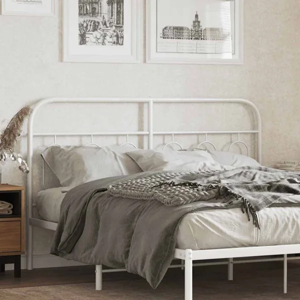 Tête de lit de remplacement métal blanc 150 cm