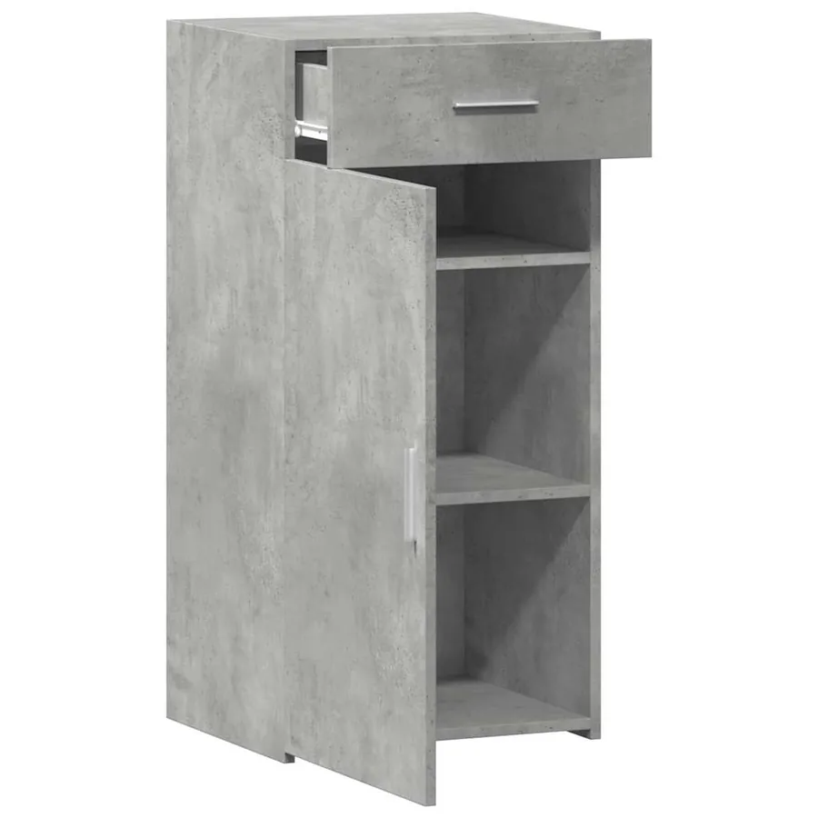 Buffet gris béton 45x42,5x93 cm bois d'ingénierie - 8