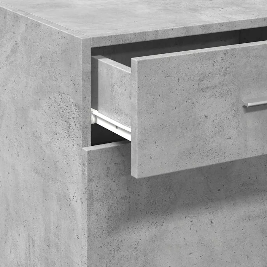 Buffet gris béton 45x42,5x93 cm bois d'ingénierie - 9