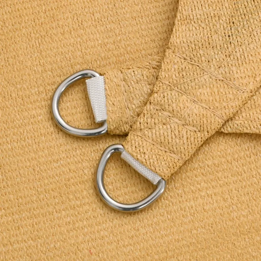 Voile d'ombrage 160 g/m² rectangulaire sable 3x5 m PEHD - 5