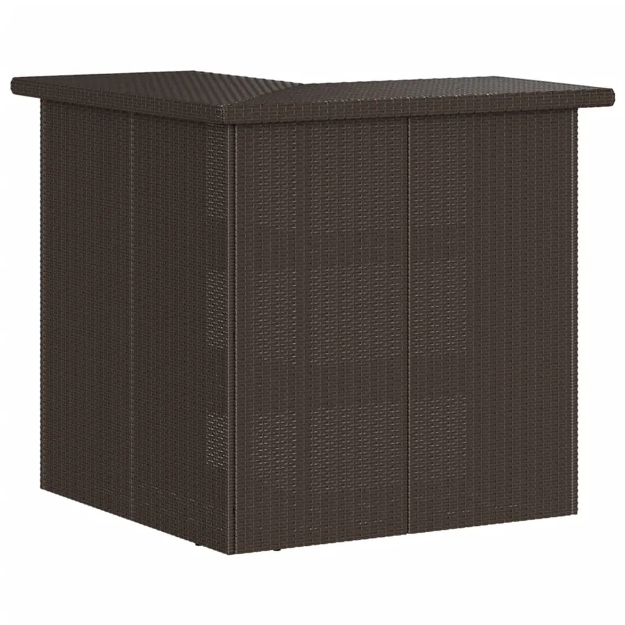 Ensemble de bar de jardin avec coussins 5 pcs marron poly rotin - 6