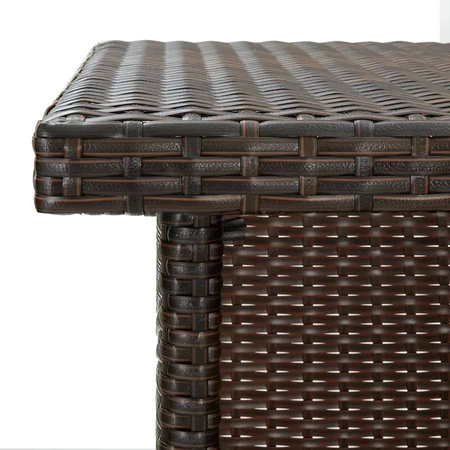 Ensemble de bar de jardin avec coussins 5 pcs marron poly rotin - 8