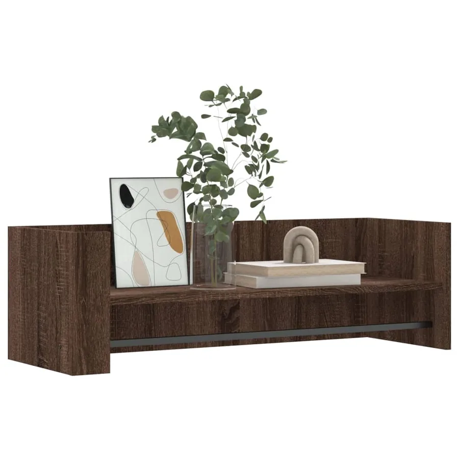 Étagère murale chêne marron 100x35x30,5 cm bois d'ingénierie - 3