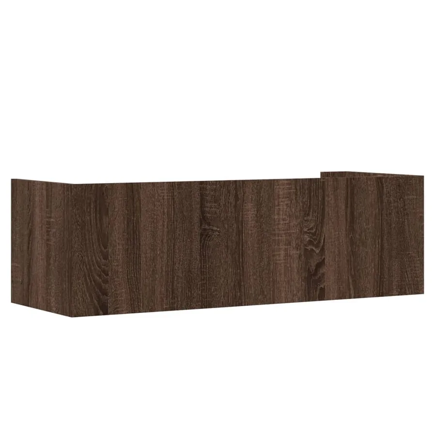 Étagère murale chêne marron 100x35x30,5 cm bois d'ingénierie - 6