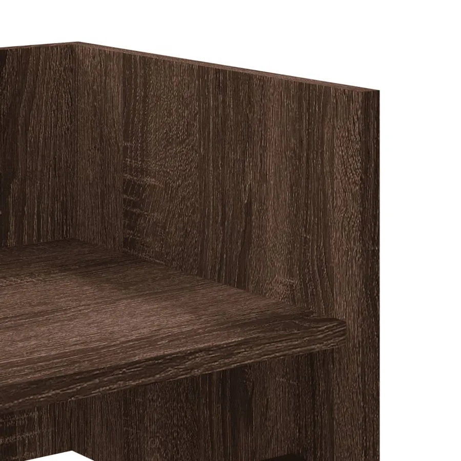 Étagère murale chêne marron 100x35x30,5 cm bois d'ingénierie - 7