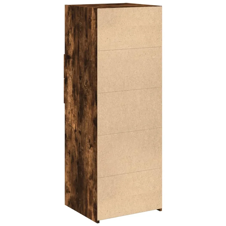 Buffet haut chêne fumé 45x42,5x124 cm bois d'ingénierie - 6