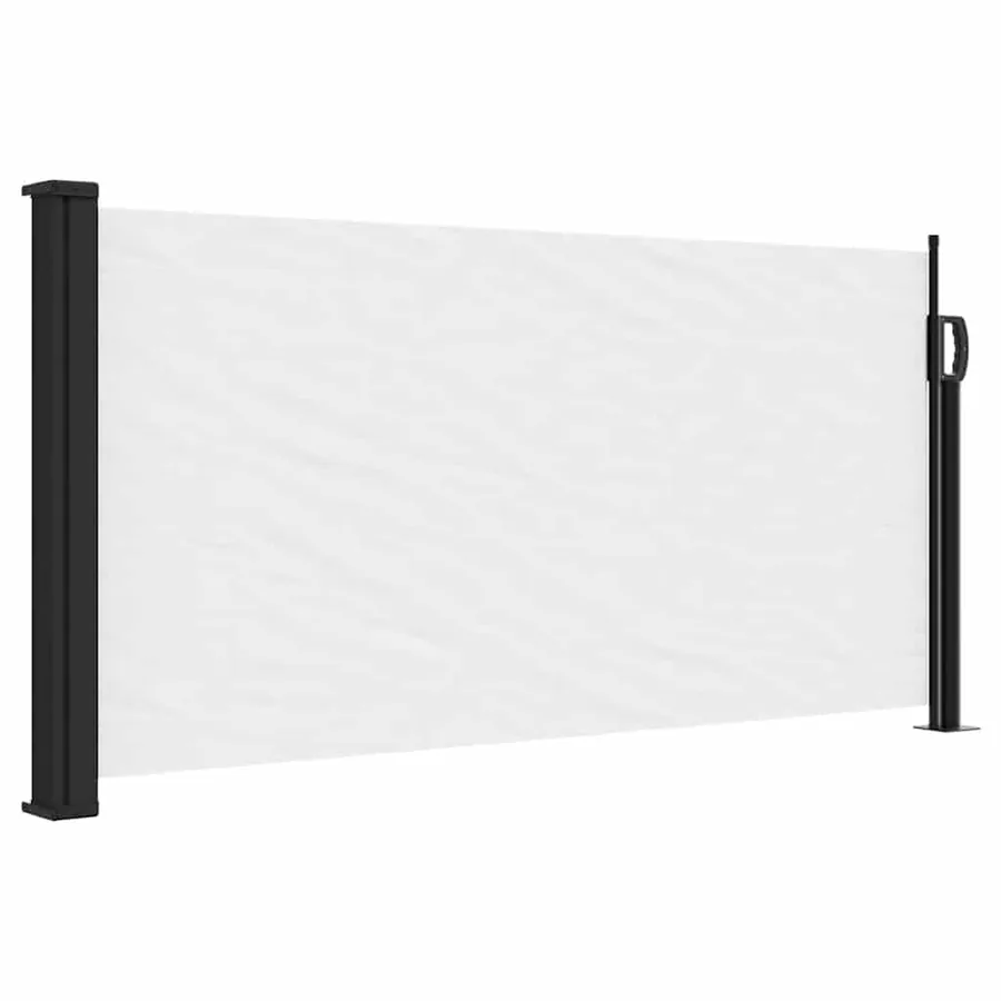 Auvent latéral rétractable blanc 100x500 cm - 2