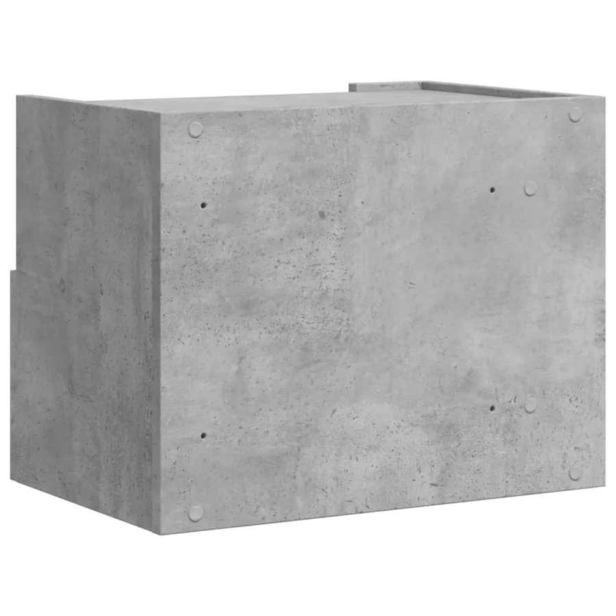 Table de chevet murale gris béton 45x30x35 cm - 6