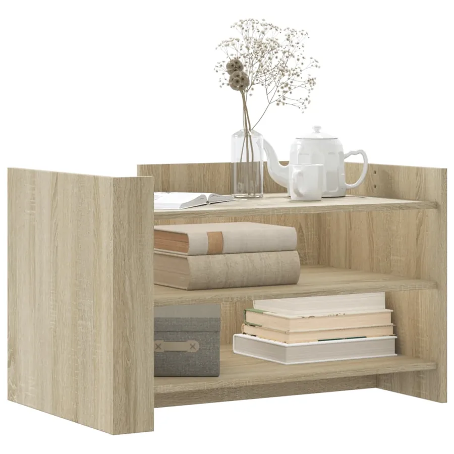 Table basse chêne sonoma 80x50x50 cm bois d'ingénierie - 3
