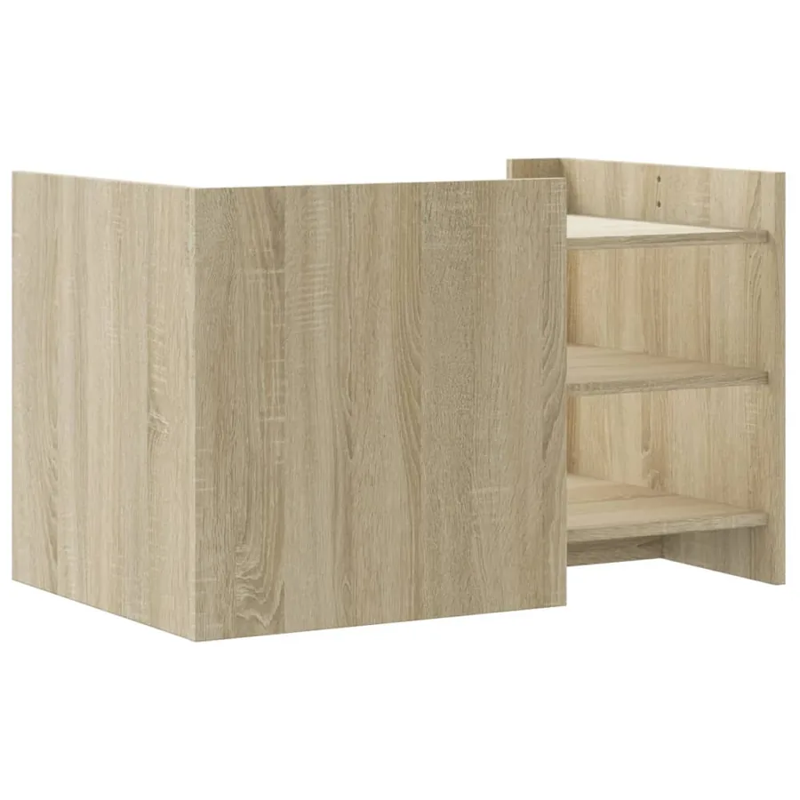Table basse chêne sonoma 80x50x50 cm bois d'ingénierie - 6