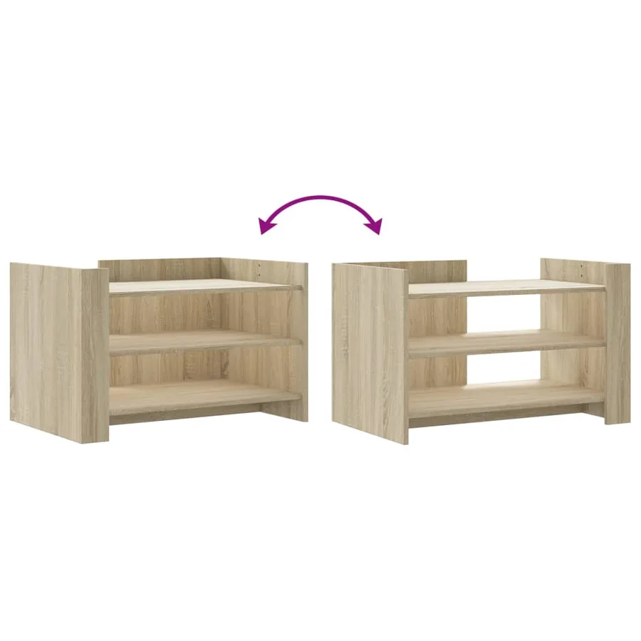Table basse chêne sonoma 80x50x50 cm bois d'ingénierie - 7