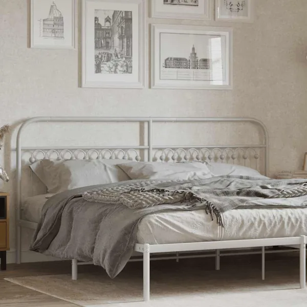 Tête de lit de remplacement métal blanc 193 cm