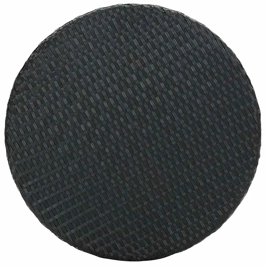 Ensemble de bar de jardin 3 pcs et coussins Résine tressée Noir - 4
