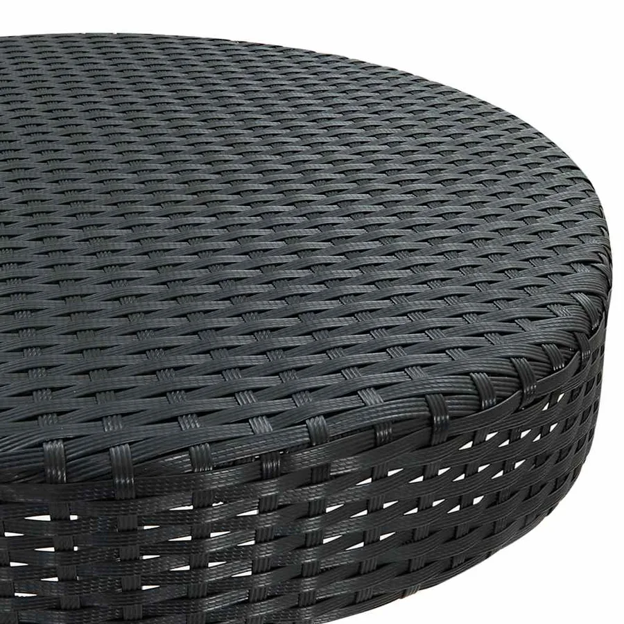 Ensemble de bar de jardin 3 pcs et coussins Résine tressée Noir - 6