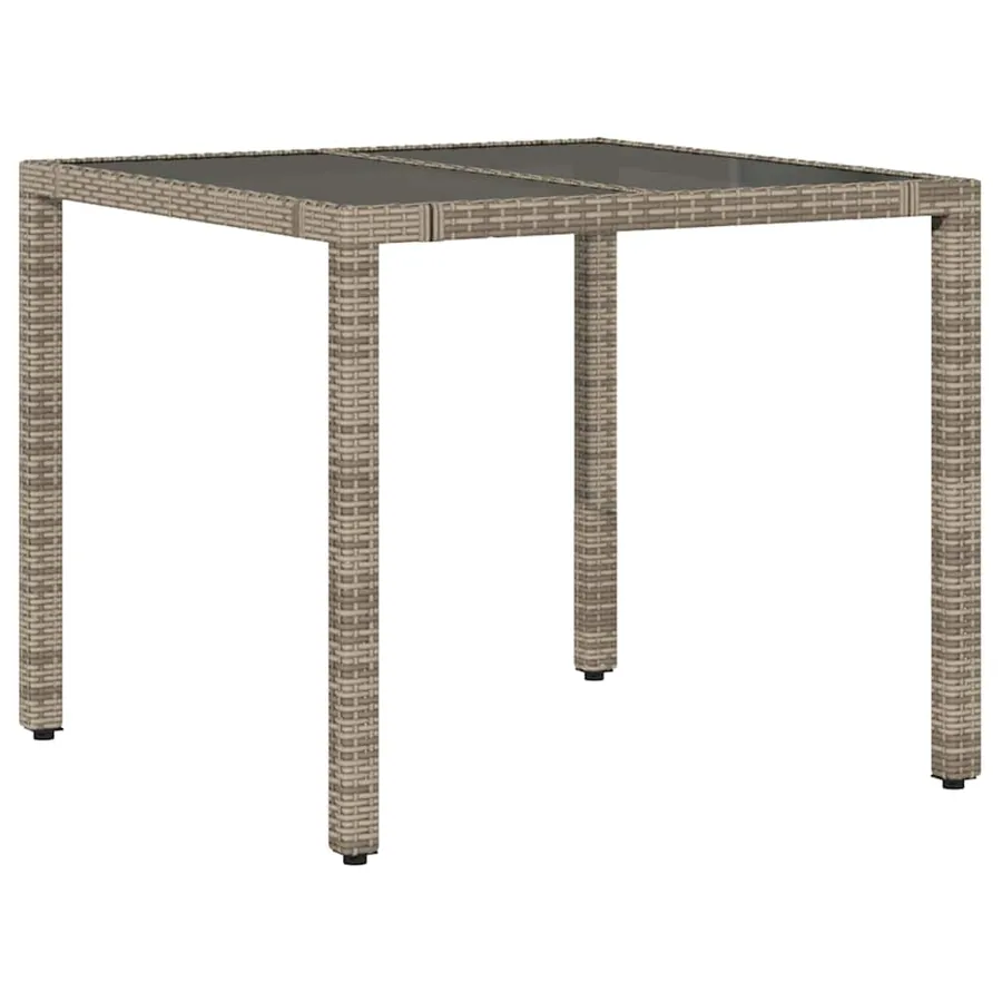 Ensemble de bistro de jardin 5 pcs coussins gris poly rotin - 4