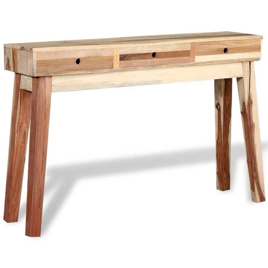 Table console Bois de récupération massif - 3