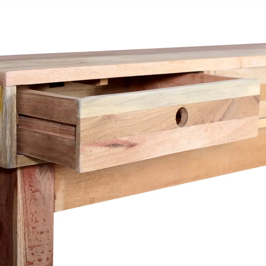Table console Bois de récupération massif - 7