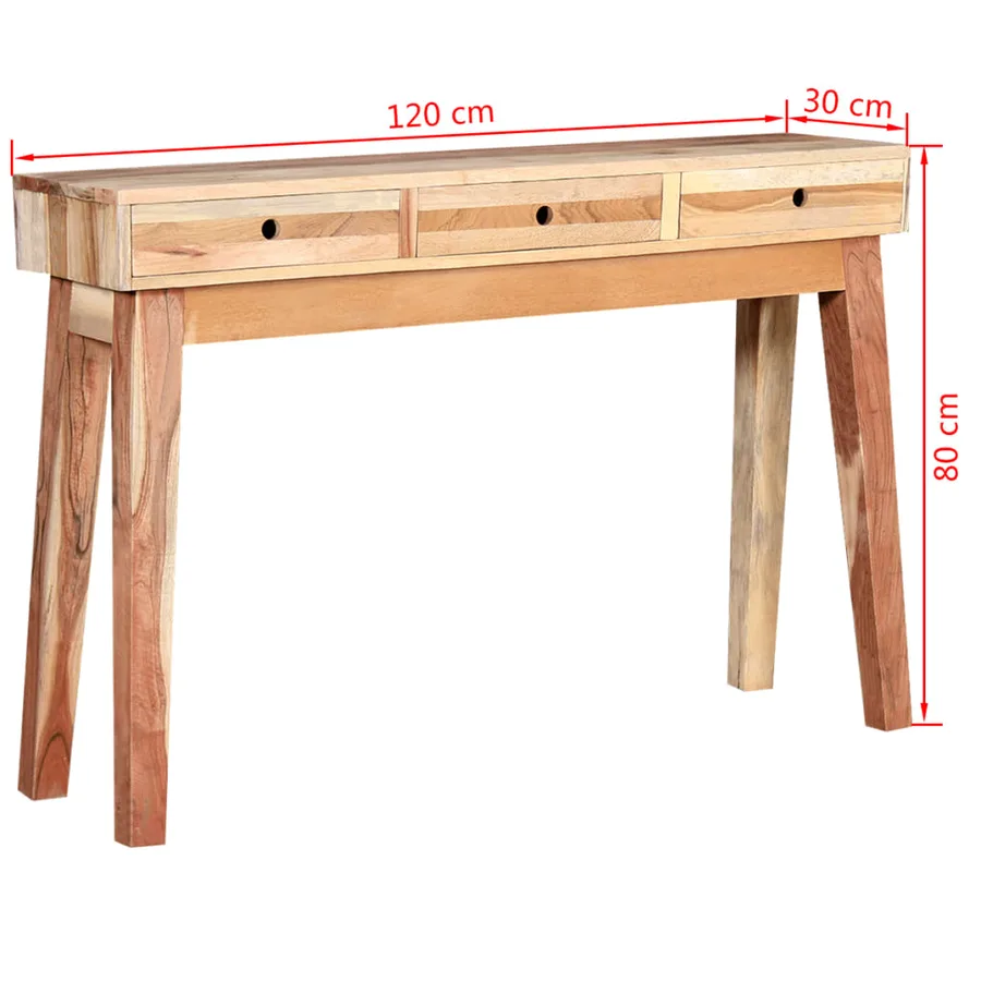 Table console Bois de récupération massif - 8