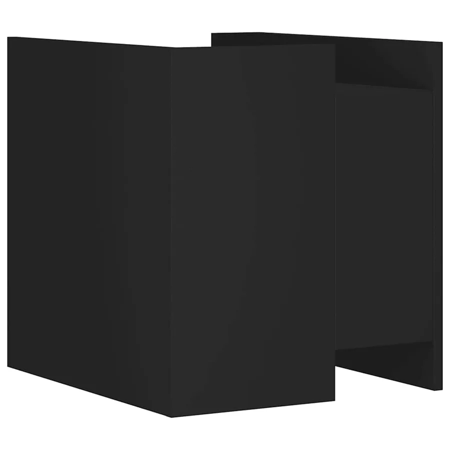 Table de chevet noir 45x50x50 cm bois d’ingénierie - 6