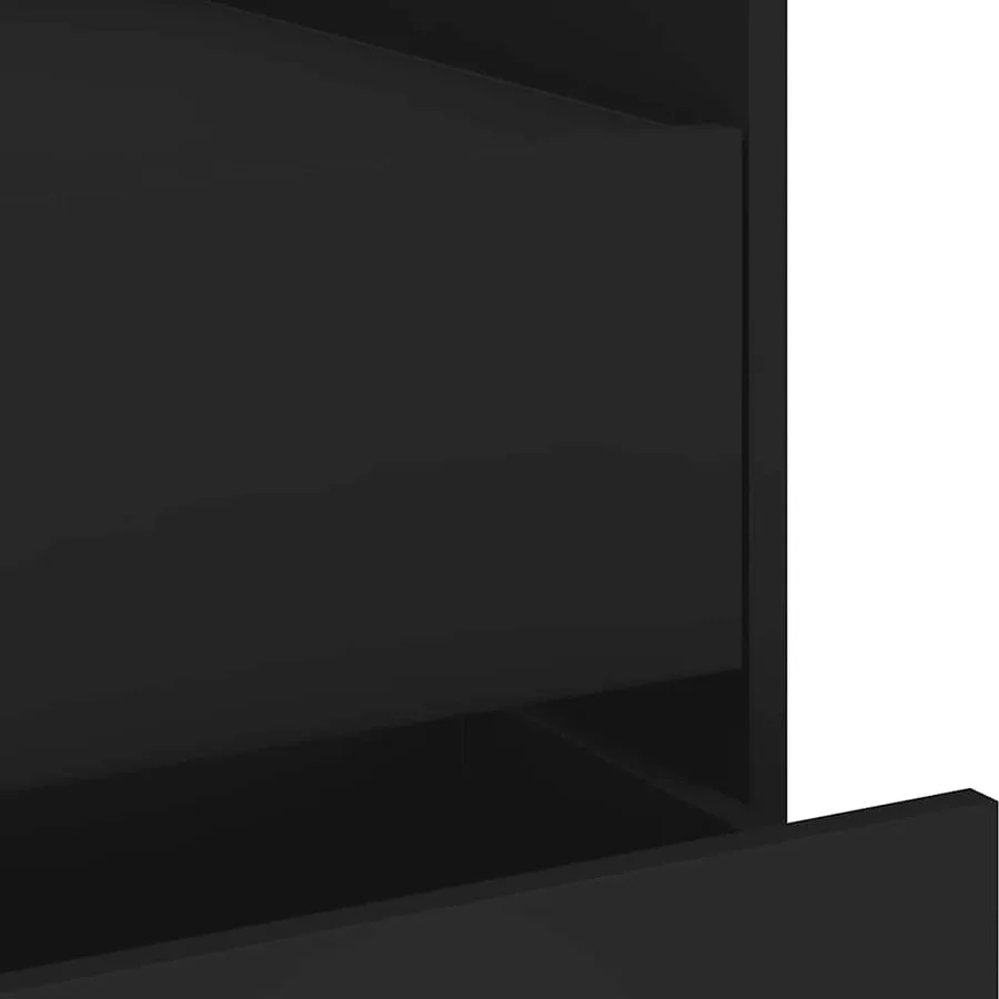 Table de chevet noir 45x50x50 cm bois d’ingénierie - 9