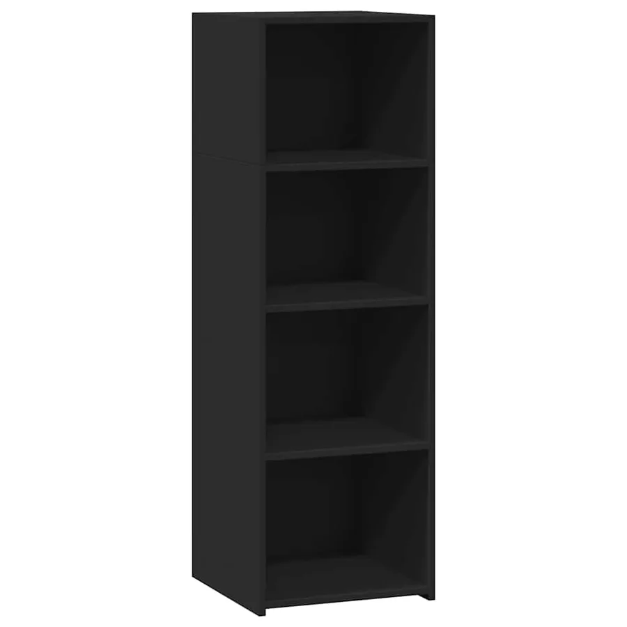 Buffet noir 40x41x124 cm bois d'ingénierie - 2