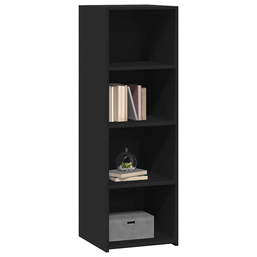 Buffet noir 40x41x124 cm bois d'ingénierie - 3