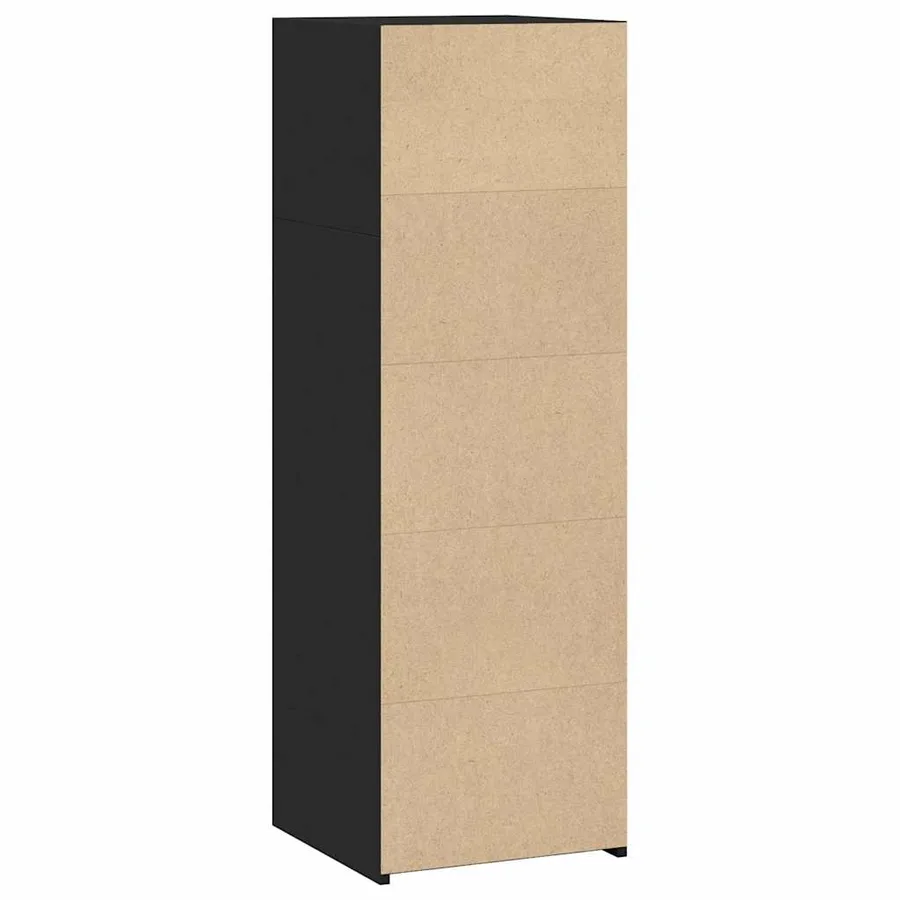 Buffet noir 40x41x124 cm bois d'ingénierie - 6